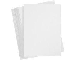 Karton - Hobbykarton - Wit - DIY - Kaarten Maken - A6 - 10,5x14,8cm - 250 grams - Creotime - 100 vellen