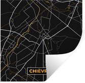 Stickers Stickers muraux - Plan de la ville - Or - Chièvres - Carte - Carte - 50x50 cm - Feuille adhésive