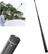 MOJOGEAR Selfie Stick Extra Lang - 160cm - Multifunctioneel met 1/4 inch schroefgat voor telefoonhouder / camera / microfoon - Stevig metaal - Zwart