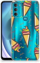 Silicone Back Case Motorola Moto G71 5G Hoesje Super als Cadeau voor Kleinzoon Icecream