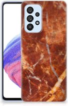 Telefoon Hoesje Geschikt voor Samsung Galaxy A53 5G Hoesje Bumper Marmer Bruin