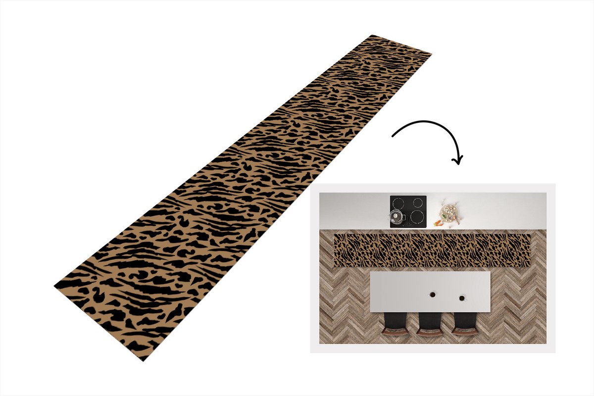 KitchenYeah Keukenloper - Keukenmat - Patronen - Design - Panterprint - Keuken vloerkleed Multicolor