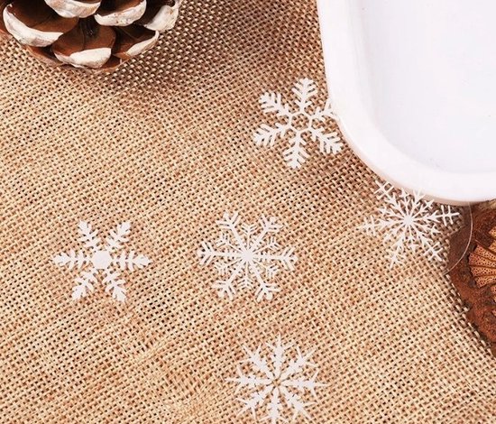 Sluitzegel Sneeuwster Wit Op Transparante Sticker - 10 Sluitstickers - Kerst Envelop Sticker - Winter Decoratie Sticker - Nieuwjaar Sticker Envelop Sticker Decoratie