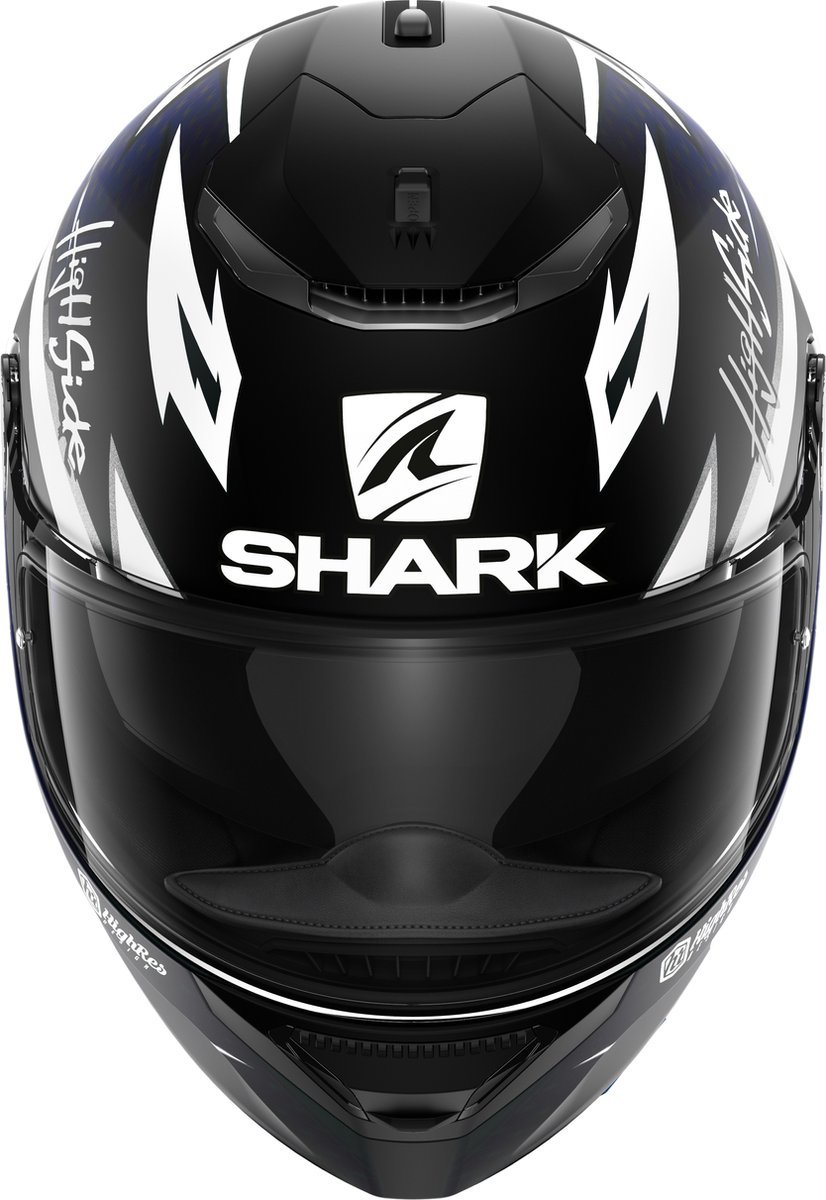 SHARK SPARTAN 1.2 ADRIAN PARASSOL Motorhelm integraalhelm Mat Zwart Blauw Zilver - Maat S – foto 4