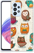Telefoontas Geschikt voor Samsung Galaxy A53 5G Telefoonhoesje Super als Cadeautjes voor Meisjes Vrolijke Uilen