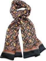 We Love Ties - Herensjaal nera Paisley di Seta - zwart / rood / oker / grijs / wit