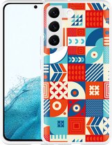 Galaxy S22 Hoesje Modern Abstract Vermillion - Designed by Cazy