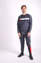 Joggingpak heren - zwart - trui - broek - tracksuit - joggingbroek - trainingspak - L