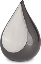 Metaal urn Teardrop grijs