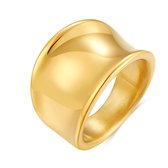 Twice As Nice Ring in goudkleurig edelstaal, zadel ring, 1,5 cm  56