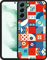 Galaxy S22+ Hardcase hoesje Modern Abstract Vermillion - Designed by Cazy