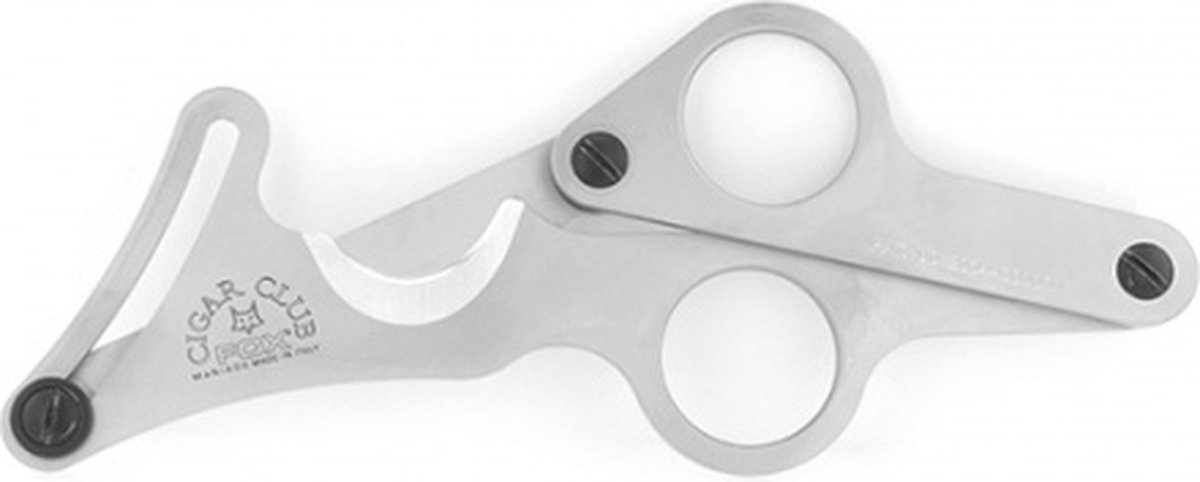 Goedkoopste Fox Cigar Club - Stainless Steel Bead Blasted Cigar cutter