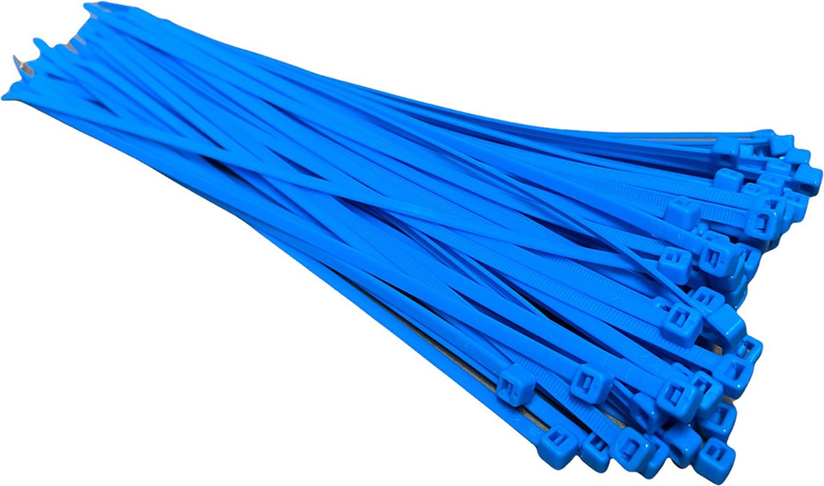 TD47 Kabelbinders 4.8 x 300 mm Fluor Blauw - Tie wraps - Tyraps