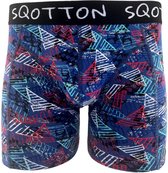 Caleçon - SQOTTON® - Voile - Blauw - Taille XL