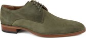 Suitable - Leren Herenschoen Groen - Schoenmaat 43cm - Suede,Leer Heren Veterschoenen