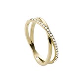 Fossil dames Dames Ring Stainless Steel Glass Stone 60 Goud 32017254