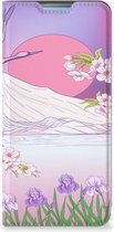 Smartphone Hoesje Cadeautjes voor Vrouwen Geschikt voor Samsung Galaxy A53 Book Style Case Bird Flying