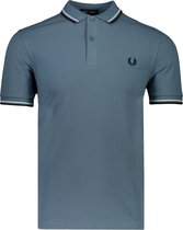 Fred Perry Polo Blauw Aansluitend - Maat L - Heren - Lente/Zomer Collectie - Katoen