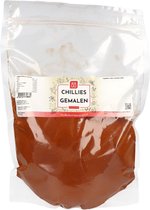 Van Beekum Specerijen - Chillies gemalen - 1 kilo (hersluitbare stazak)