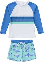 Snapper Rock - UV Zwemset voor baby's - Lange mouw - Minty Shark - maat 92-98cm