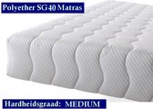 Korter model - 1-Persoons BAMBOO matras -Polyether SG40 - 20 CM - Gemiddeld ligcomfort - 90x180/20
