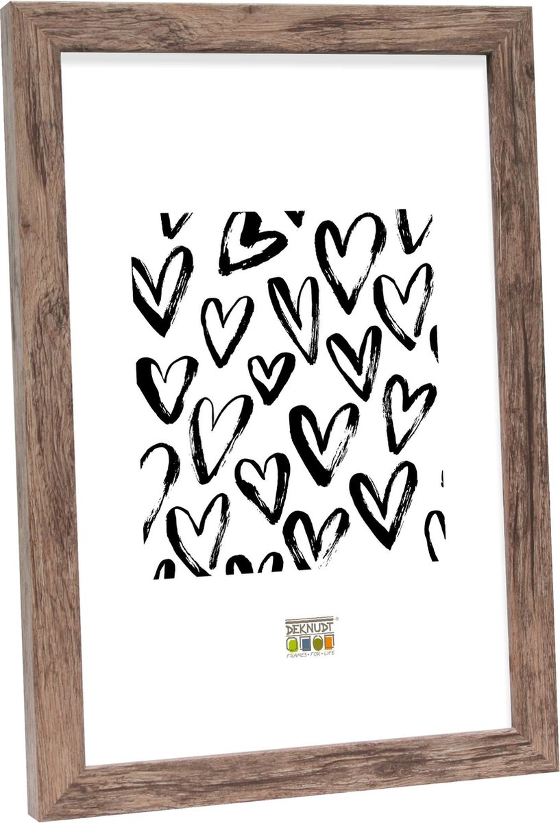 Deknudt Frames fotolijst S45RH3 - bruin - hout - 10x20 cm