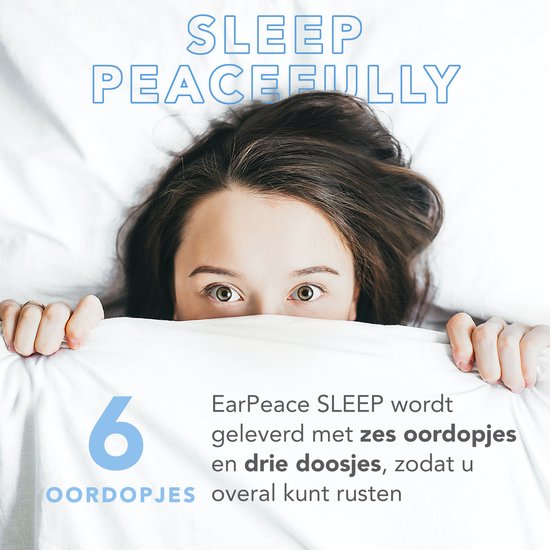 EarPeace Sleep Oordopjes Slapen Standaard - Comfortabele Sleep Plugs tegen Geluidsoverlast en Snurken - Betrouwbare en Herbruikbare Siliconen Oordoppen - 3 Paar Earplugs met Opbergcase - EarPeace