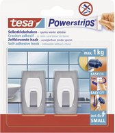 Tesa 57999-00-02 Tesa Powerstrips Haken Small Convex Rvs (Geborsteld)