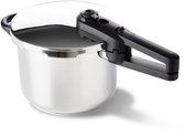 BK Cookware - Easy snelkookpan - 22 cm 6 liter - Snel en gezond koken - Vaatwasser- & handwasbestendig - RVS