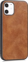 Peachy Leather Look kunstleer hoesje voor iPhone 12 mini - bruin