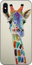 Peachy Giraffe Tekening TPU hoesje iPhone XS Max - Giraffe Case Art