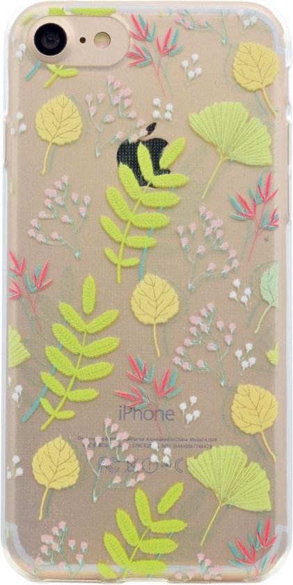 Foto: Peachy doorzichtig herfstblad iphone 7 8 se 2020 se 2022 tpu hoesje case cover