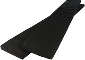 Paquet de coussins de table de pique-nique MaximaVida Noir de carbone 180 x 27,5 x 5 cm - hydrofuge - 2 pièces