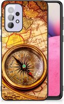 Foto hoesje Geschikt voor Samsung Galaxy A33 5G Telefoonhoesje met Zwarte rand Kompas