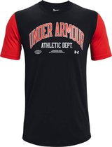Under Armour Athletic Department Colorblock SS Tee 1370515-001, Mannen, Zwart, T-shirt, maat: M