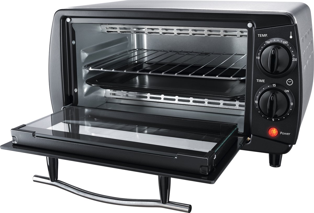 Steba KB9.2 - vrijstaande compacte oven - 9 liter - 800 Watt - timer - RVS behuizing - Zwart – foto 2