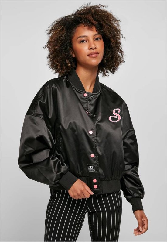 Starter Black Label - Satin College jacket - L - Zwart