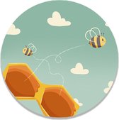 Wandcirkel Bee Happy