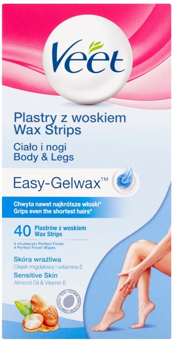 Veet - Easy-Gelwax Plasters From Wax To Hair Removal 40Pcs