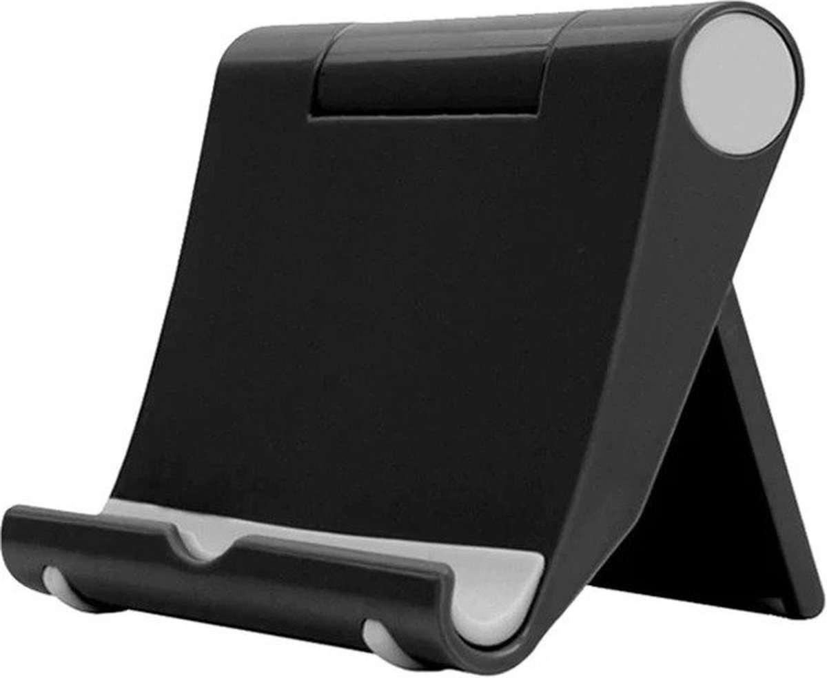 Peachy Universele opvouwbare tablet standaard telefoonhouder smartphone stand multi-angle - Zwart