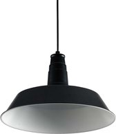 Groenovatie Vintage Industriële Hanglamp - E27 Fitting - Zwart / Wit - 36 x 15 cm - In hoogte verstelbaar