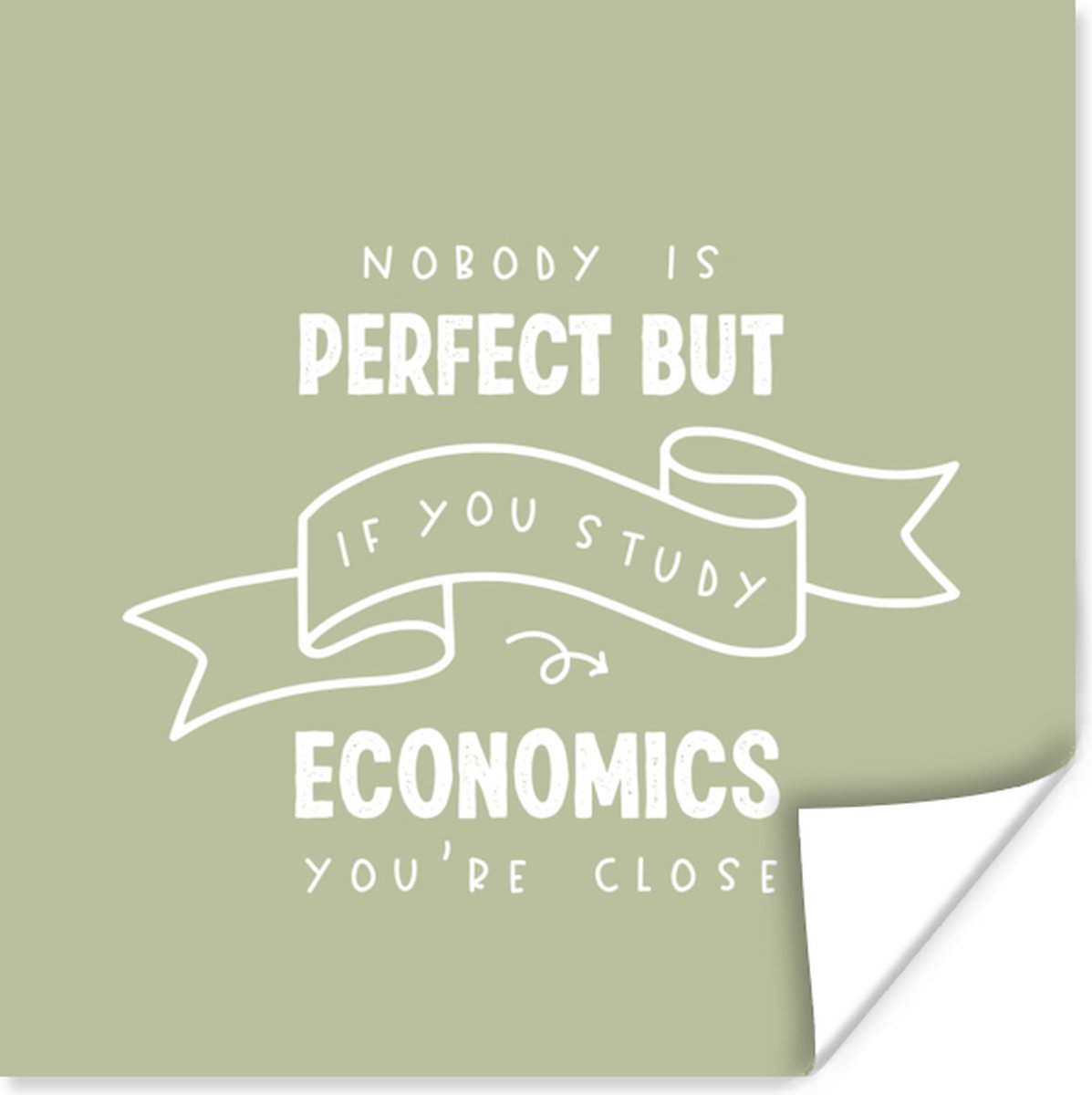 Poster Quote - Economics - Studeren - 30x30 cm