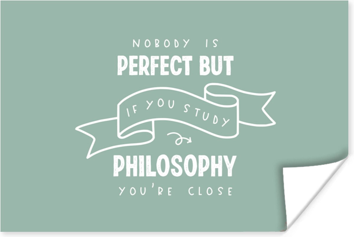 Poster Quote - Filosofie - Studeren - 60x40 cm