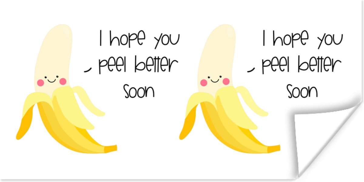 Poster Beterschap - Quote - Banaan - 160x80 cm