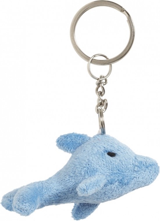 Pluche Dolfijn knuffel sleutelhanger 6 cm - Speelgoed dieren sleutelhangers