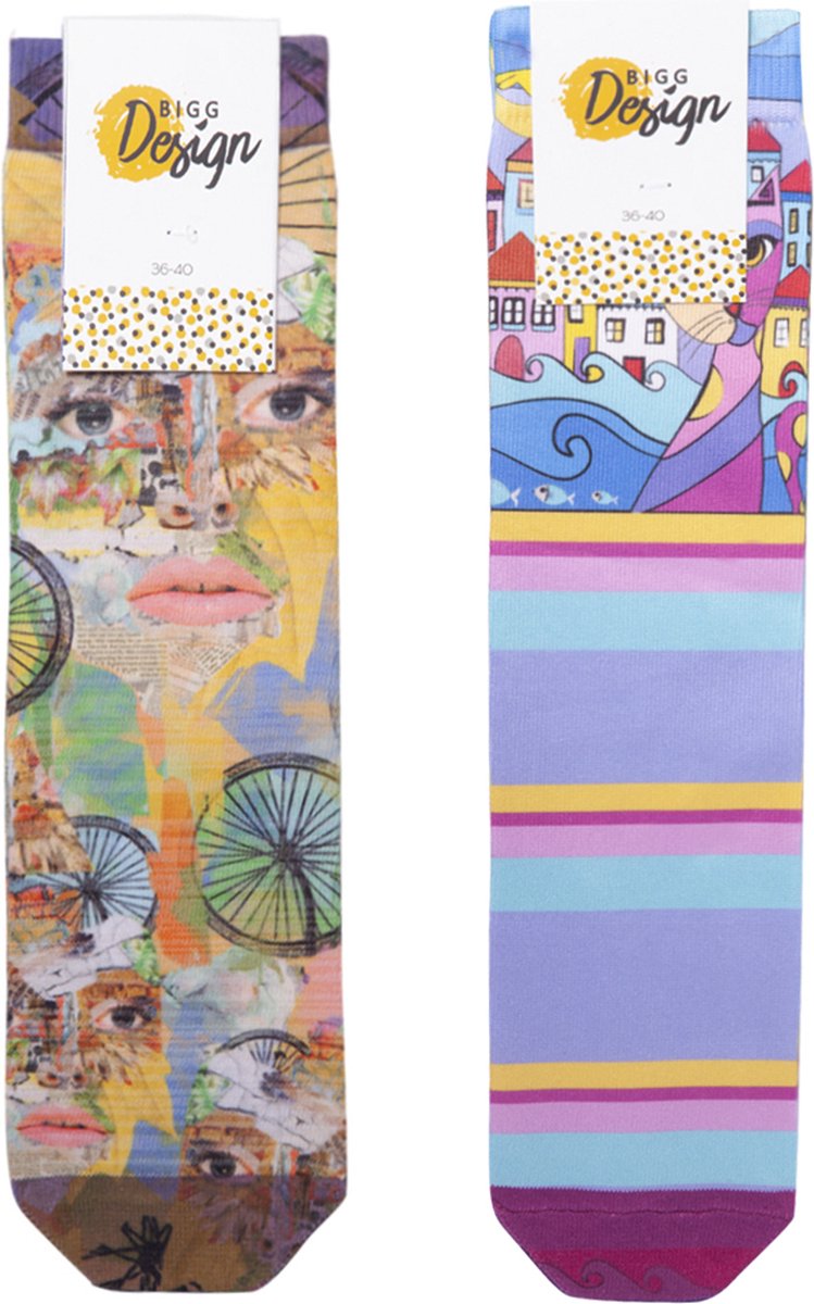 Biggdesign Dames Sokken - Gekleurde Sokken met Print