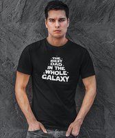 Vaderdag T-shirt Best Dad Of The Galaxy | Kleur Zwart | Maat S | Vaderdag Kados / Cadeautjes