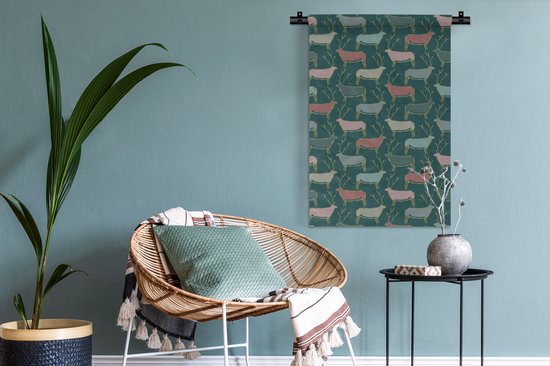 Tapisserie - Tapisserie - Motifs - Cerf - Vert - 60x90 cm - Tapisserie