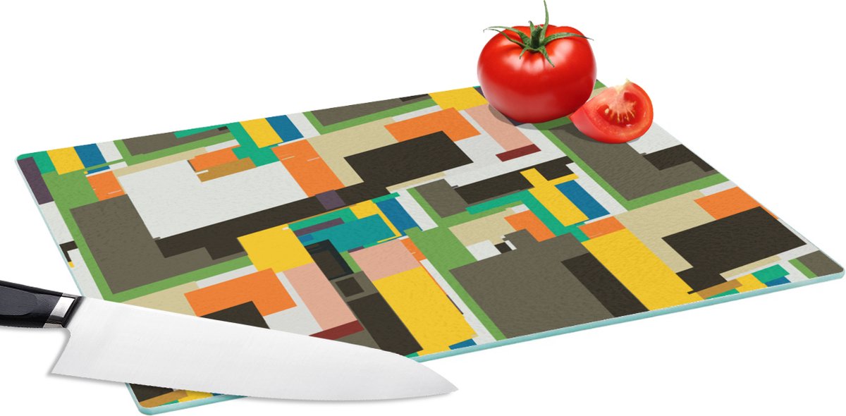 Glazen Snijplank - 39x28 - Geometrisch - Patronen - Abstract - Snijplanken Glas