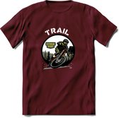 Trail T-Shirt | Mountainbike Fiets Kleding | Dames / Heren / Unisex MTB shirt | Grappig Verjaardag Cadeau | Maat XL